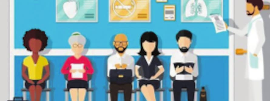 illustration salle dattente banniere