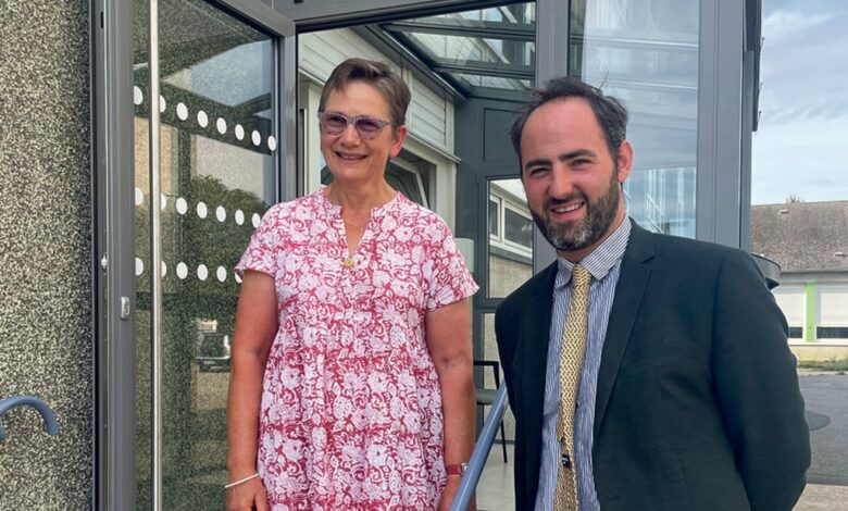 agnes dallorso directrice ajointe et charles edouard guilbert nouveau directeur de saint joseph avant