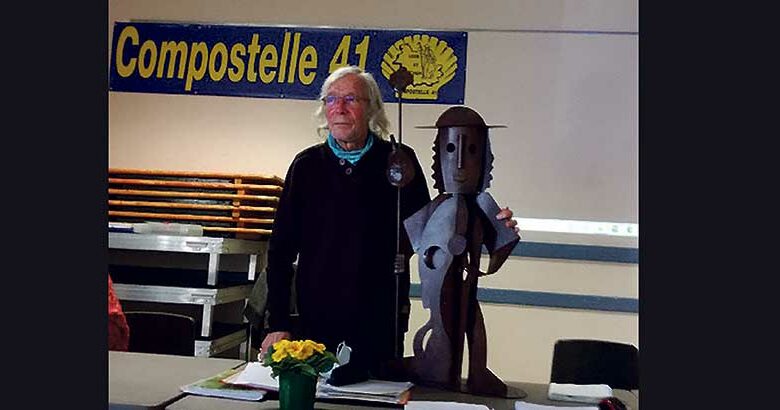 jean marie kihm et la replique de la statue prevue a vendome sur le chemin