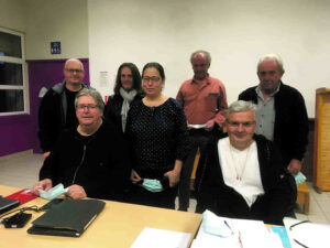 les membres du bureau avec severine durin et jean claude mercier
