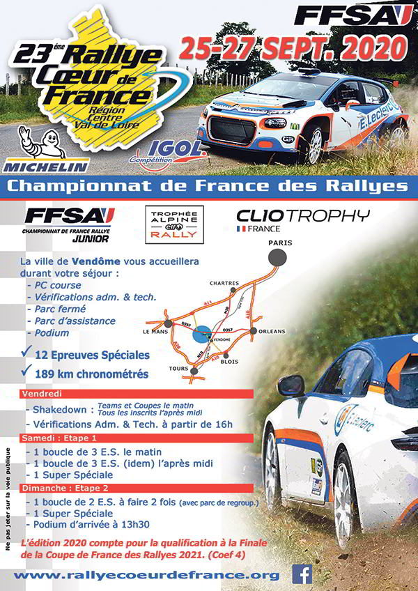 rallye coeur de france vendome 2020