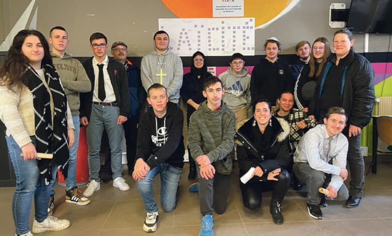 toute la classe de seconde bac pro cgea et leurs professeurs avant