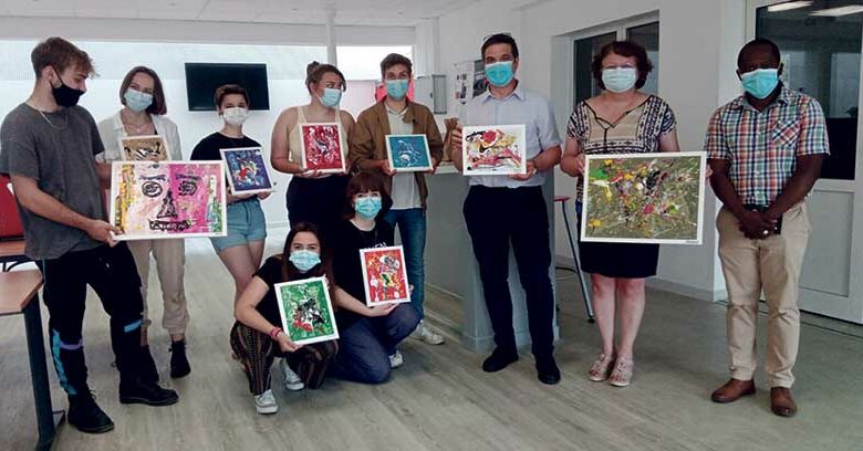 une toile aux eleves