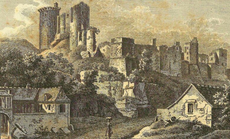 vestiges du chateau vers 1818 avant